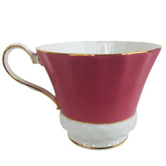 Aynsley Tea Cup & Saucer #2970 Pink Floral Bone China Footed Gold England VTG - Picture 6 of 10